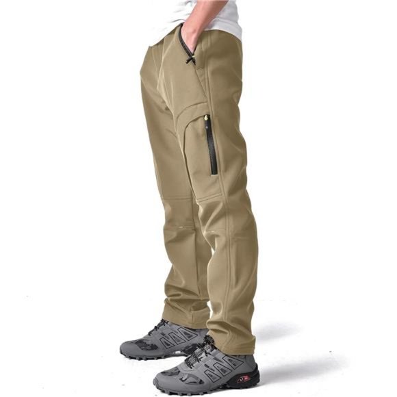 Pants Mens Hiking Snow Pants Winter Insulated Fleece Lined Outdoor